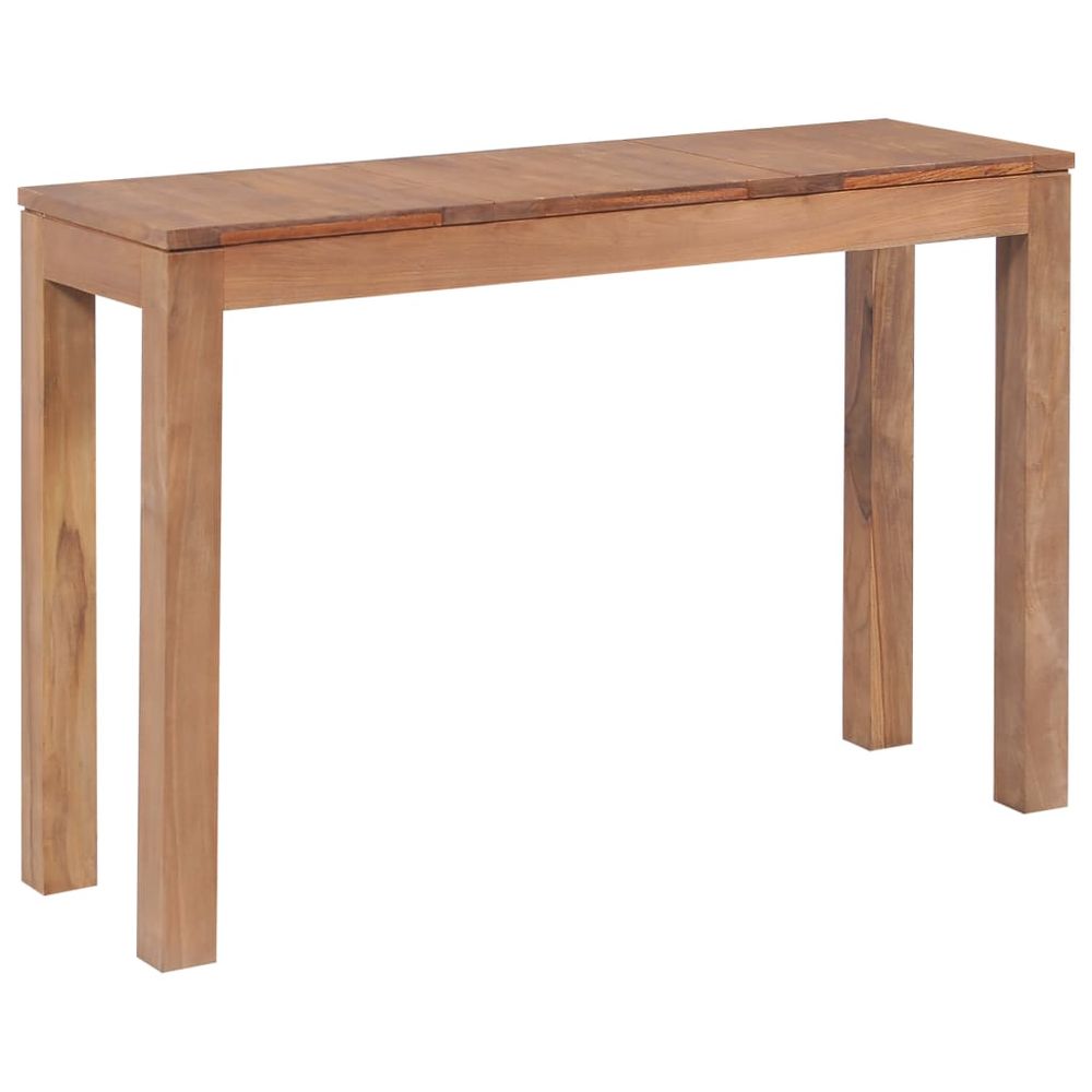 Vidaxl Konzolový stolík z teakového dreva prírodná úprava 110x35x76 cm